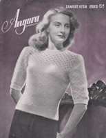 vintage angora jumper knitting pattern from 1940s