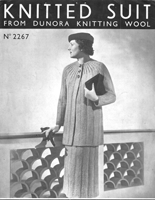 vintage ladies suite knitting pattern from 1930s