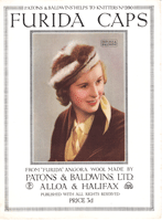 vintage angora knitting pattern fro beret 1930s