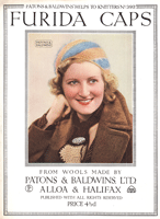 vintage ladies angora cap knitting pattern from 1930s