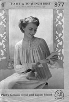 ladies bed jacket knitting pattern from 1940s