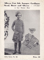 vintagegirls sweater beret cardigan set 1920s