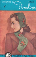 vintage ladies fair isle bonnet and mittens knitting pattern from 1940s penelope m1265