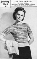 vintage ladies fair isle jumper