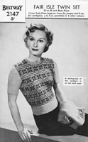 vintage fair isle jumper for lady