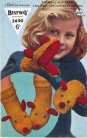vintage childrens glove animal knitting patterns