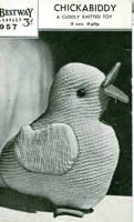 vintage toy knitting pattern chick