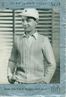 vintage boys cricket jumper knitting pattens
