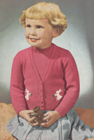 vintage knitting pattern for girls and boys bunny twinset knitting pattern 1940s