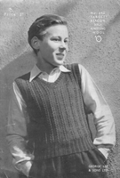 boys tank top slip over knitting pattern from 1940s