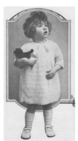 vintage 1920s knitting  pattern for toddler dress