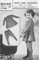 vintage bestway caot and leggings set 1940s