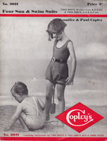 vintage knitting pattern for swim suits 1930