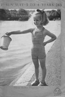 vintage sptty sun suit for girl 1950s
