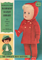 vintage Womans Day doll knitting pattern 12 and 14 inch doll