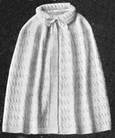 vintage baby cape knitting pattern from 1940s