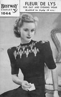 vintage fair isle ladies jumper knitting pattern from 1940 wartime