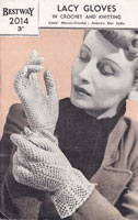 vintage crochet ladies cglove pattern 1940s