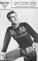 vintage cycling jerkin 1940s knitting pattern for men