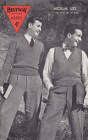 vintage mens tank top knitting pattern 1940s