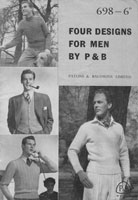 Great vintage men's jumper and waistcoat knitting pattern