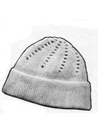 baby boys cap knitting pattern from 1920s