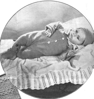 vintage knitting pattern from 1920s for babies sleeing suit or all in one knitting pattern