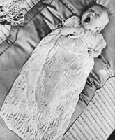 vintage baby christening gown knitting pattern from 1945