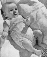 vintage 1940 knitting pattern for baby vest and pilch