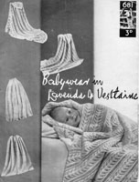 vintage baby shawls and capes knitting pattern from 1940s