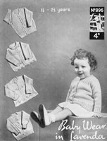 vintage baby knitting pattern for pram set 1940s