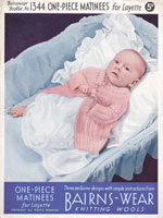 vintage knitting pattern babies 1950s