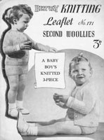 vintage baby knitting bestway pattern 1940s