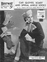 vintage ladies hat and gloves knitting pattern 1940s
