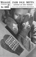 vintage fair ilse gloves knitting pattern 1940s