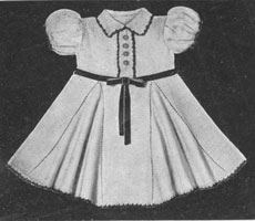 vintage girls dress knitting pattern 1940s