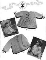 vintage knitting pattern for matinee hackets from 1940s