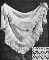 vintage baby shawl knitting pattern
