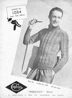 vintage mans jumper knitting pattern 1920s