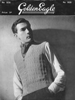 vintage golden eagle waist coat knitting pattern 1930s