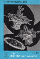 vintage crochet bskets and dishes pattern 1940s