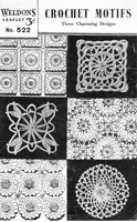 vintage weldons crochet motif leaflet from 1940s 