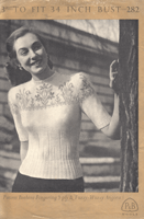 lovely angora jumper with fair isle yoke 1940s