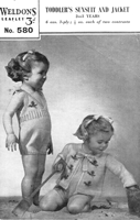 toddlers swim suit babies sun suit knitting pattern 1940s wartime