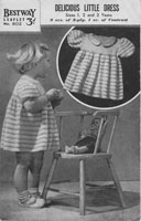 vintage baby knitting pattern for baby dress 1940