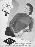 vintage ladies jumper knitting pattern copleys 1940s