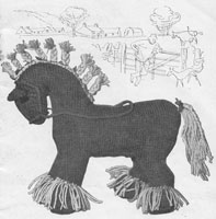 vintage horse knitting pattern toys 1950s