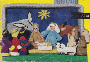 vintage nativity set knitting pattern 1950s