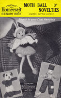 vintage mothball cover crochet  pattern toy