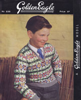 vintage boys fair isle jumper 1940s knitting pattern